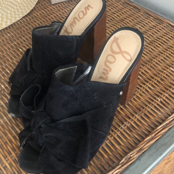 Sam Edelman mules with black bow - Picture 2 of 2